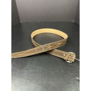 VTG K-Mart Rust Suede Upper Belt Sz 38-40 1-3/4"Wide Split Cowhide Lining